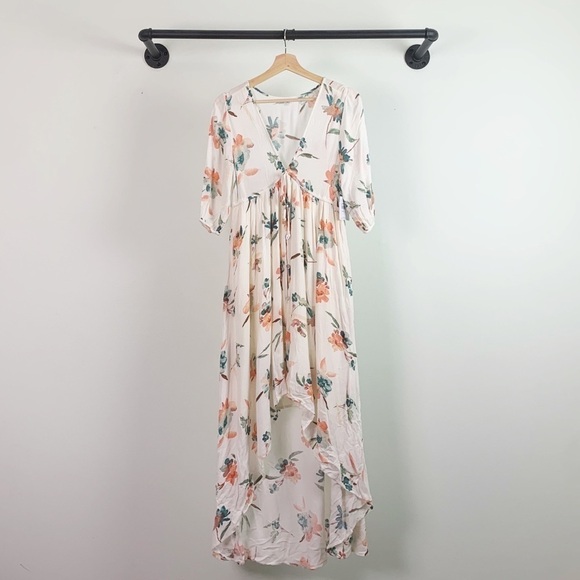NWT O’Neill Boyce Floral High Low Button Down Maxi Dress - Picture 5 of 9